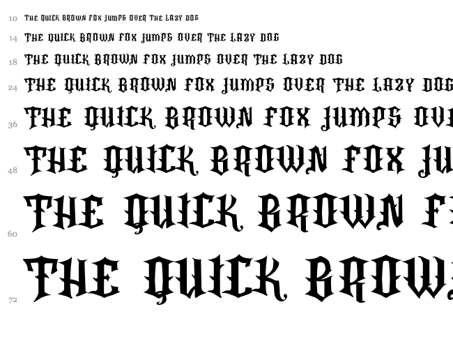 VTKS Rafia font waterfall